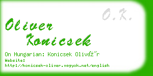 oliver konicsek business card